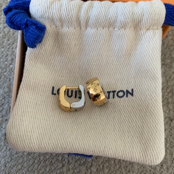 Louis Vuitton Jewelry - Louis Vuitton Nanogram Earrings - Huggies Mixed Metal